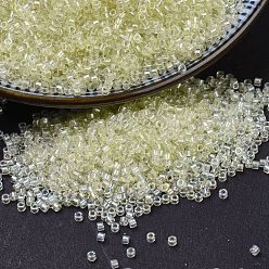 (DB1676) Прозрачный Бледно-желтый AB с Жемчужной Подсветкой Бусины miyuki delica, цилиндр, японский бисер, 11/0, (дб 1676) жемчужная прозрачная бледно-желтая аб, 1.3x1.6 мм, отверстия: 0.8 мм, около 10000 шт / мешок, 50 г / мешок