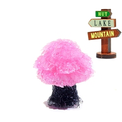 Розовый Кварц Натуральный розы украшения кварц дисплей, украшение для домашнего офиса из смолы, дерево, 42x50 мм