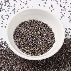 (RR2035) Matte Metallic Khaki Iris MIYUKI Round Rocailles Beads, Japanese Seed Beads, 15/0, (RR2035) Matte Metallic Khaki Iris, 1.5mm, Hole: 0.7mm, about 250000pcs/pound