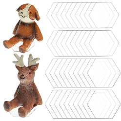 Прозрачный 40шт 2 стили шестигранные прозрачные акриловые подставки для дисплеев, для миниатюр, модели и гаражные комплекты, прозрачные, 2.5~2.75x2.8~3.2x0.2 см, 20 шт / стиль