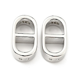 Платина Подвески из латуни, без кадмия и без свинца, овальные, платина, 18x9.5x5 мм, отверстие : 1.2 мм