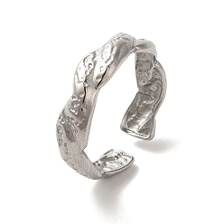 Couleur Acier Inoxydable Bague ouverte en acier inoxydable anti-ternissement, couleur inox, taille us 304 7 (1/4 mm)