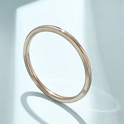 Light Gold 304 кольца плоские из нержавеющей стали, ионное покрытие (ip), золотой свет, 1 мм, размер США 7 1/4 (17.5 мм)