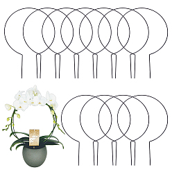 Черный 12шт. железные опоры для растений, для украшения сада, чёрные, 345x240x3 мм