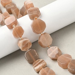 Солнечный Камень Натуральный Sunstone бисер пряди, самородки, с бисером, 9.5~13x8.5~12.5x5~6 мм, отверстие : 1.2 мм, около 28~29 шт / нитка, 14.96'' (38 см) ~ 15.55'' (39.5 см)