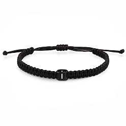 Letter I Браслеты из плетеных бусин из смоляных бусин с кубическим узором и буквами, регулируемые плетеные браслеты из хлопкового шнура для мужчин и женщин, Буква "i", 11.02 дюйм (28 см)