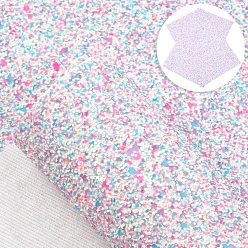 Разноцветный Ткани из ПВХ и искусственной кожи, с блеском порошок, поделки товары для рукоделия, красочный, 33x20 см