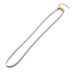 Алиса Синий Изготовление ожерелья из нейлонового миланского шнура, с латунной фурнитурой и карабинами из нержавеющей стали, золотые, долговечный, Алиса Блю, 17.91~18.31 дюйм (45.5~46.5 см)