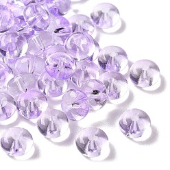 Лиловый Выпечка расписные прозрачные стеклянные бусины, рондель, сирень, 8x5 мм, отверстие : 1.5 мм, 2083 шт / 1000 г