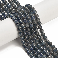 Класс AB Натуральные сапфировые бисерные пряди, круглые, класса AB, 5~6 мм, отверстие : 0.8 мм, около 78~83 шт / нитка, 15.83~16.14 дюйм (40.2~41 см)
