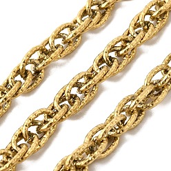 Золотой 304 из нержавеющей стали веревочные сети, несварные, с катушкой, ионное покрытие (ip), золотые, 11.5x8.5x1.6 мм