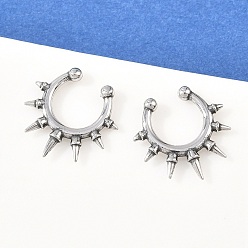 Cone 316 кольцевые носовые кольца из нержавеющей стали, античное серебро, конус, 15.5x15x2 мм