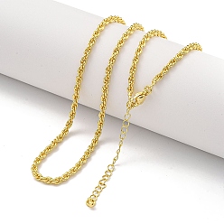 Real 18K Gold Plated Brass Wheat Chain Necklaces for Women, Real 18K Gold Plated, 19.72 inch(501mm)