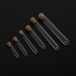 Прозрачный Пустые пластиковые пробирки, с пробкой, контейнер для бисера, бутылка желаний, трубка, прозрачные, 15x1.6 см