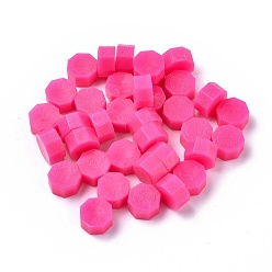 Fuchsia Sealing Wax Particles, for Retro Seal Stamp, Octagon, Fuchsia, 9mm, about 1500pcs/500g