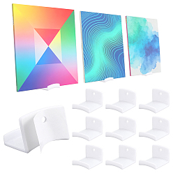 Blanco Ganchos de plástico para sombreros para la pared, perchero adhesivo para gorras de beisbol, soporte organizador de gorras, blanco, 33x44x1 mm, agujero: 6 mm