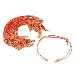 Corail 20Pièces de cordon en polyester ciré pour la fabrication de bracelets, avec 304 anneaux en acier inoxydable, couleur inox, corail, 10.55 pouce (26.8 cm)