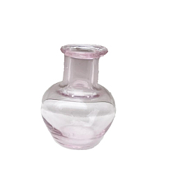Бледно-Розовый Миниатюрная стеклянная ваза, для кукольных аксессуаров, притворяющихся опорными украшениями, розовый жемчуг, 18x21~23 мм