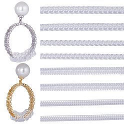 Прозрачный 24 шт. 4 пластиковая пружина в виде спирали, невидимый регулятор размера кольца, круглые, прозрачные, 9.6~10.5x0.3~0.5 см, Внутренний диаметр: 0.16~0.3 cm, 6 шт / стиль