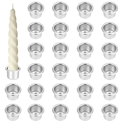 Platinum 40Pcs Aluminum Candle Cup, for Jar Candle Accessories, Hat Shape, Platinum, 1.8x2.7cm, Inner Diameter: 2cm