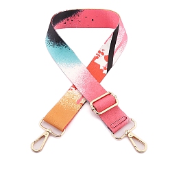 Разноцветный Нейлоновая холщовая сумка с цветочным узором, лямки для сумки, для замены сумочки или сумки через плечо, красочный, 75~145x3.8 см