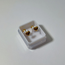 Сердце 304 серьги-сердечки из нержавеющей стали в форме хряща, золотые, сердце, 10 мм