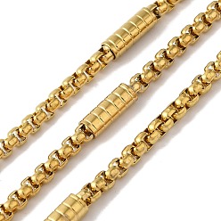 Золотой Ионное покрытие (ip) 304 звенья цепи из нержавеющей стали, несварные, с катушкой, золотые, 2.5x3x1.5 мм