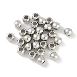 Серебро Пластиковые круглые бусины ccb, серебряные, 5.5x4.5 мм, отверстие : 2 мм