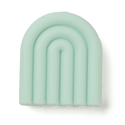 Темный Морско-зеленый Арочные бусины из экологически чистого пищевого силикона, темно-зеленый, 19.5x17x6.5 мм, отверстие : 2.5 мм