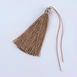 Верблюжий Нейлоновая нить кисточкой большие украшения кулон, верблюжие, 100x10 мм