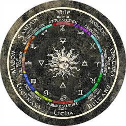 Солнце Деревянная маятниковая доска, биолокация гадальная доска, для колдовства принадлежности для викканского алтаря, плоскийкруглыйкруглый, солнце, 150 мм