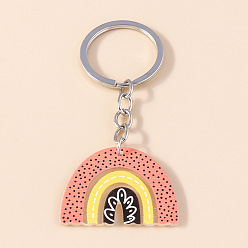 Лосось Акриловый брелок с подвеской в виде радуги, железный брелок для ключей, salmon, 8 см