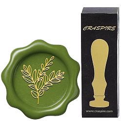 Лист Латунная восковая печать с деревянной ручкой, для diy scrapbooking, лист, 25 мм