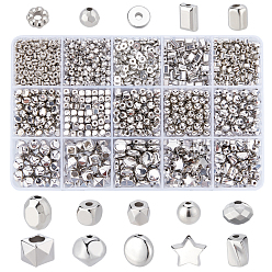 Platinum CCB Plastic Bead Spacers, Platinum, 1650pcs/box