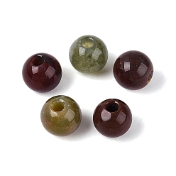 Indian Agate Natural Indian Agate Beads, Smoooth Round, 10x9~9.5mm, Hole: 3mm