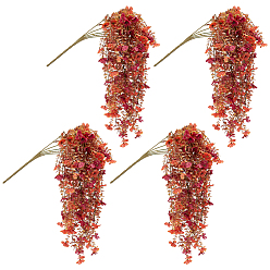 Красный 4шт. искусственная пластиковая фиолетовая лоза для свадебного украшения, домашний декор своими руками, красные, 770~785x170~260x40~50 мм