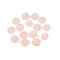 Light Salmon Baking Paint Imitation Jade Glass Beads, Rondelle, Light Salmon, 6~7x3~3.5mm, Hole: 1.2~1.5mm, about 5555pcs/1000g