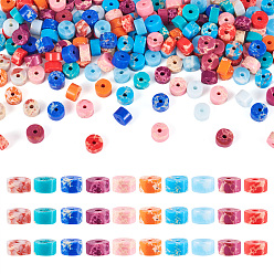 (52) Непрозрачная лаванда 200 шт. 10 цвета синтетические бусины из императорской яшмы, окрашенные, диск, Heishi бусы, разноцветные, 4~4.5x2~3 мм, отверстие : 0.7~1 мм, 20 шт / цвет