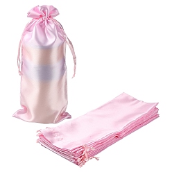 Pink Розовый атласный мешочек для бутылки вина, розовые, 35x15 см
