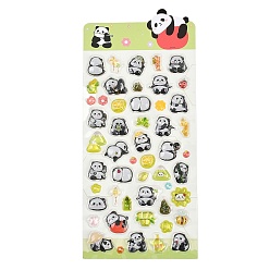 Панда Объемные наклейки для домашних животных, мультфильм наклейки, внутри — изображение, нанесенное эпоксидной смолой., панда, 3 мм