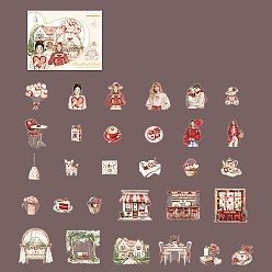 Шоколадный Этикетки наклейки наклейки, для скрапбукинга, детские поделки художественных промыслов, наклейка для домашних животных, цвет шоколада, 36~79x26~80x0.1 мм