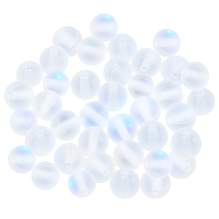 Лунный Камень 120 нити из синтетических бусин из лунного камня, матовые, круглые, 6 мм, отверстие : 1 мм