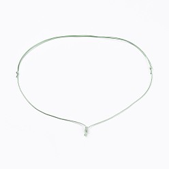 Темный Морско-зеленый Регулируемое корейское изготовление ожерелья из вощеного полиэстера, темно-зеленый, 33.7 дюйм (85.6 см), 1 мм