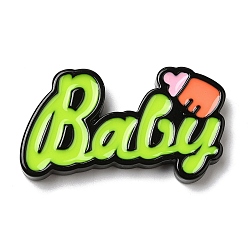 Желто-Зеленый Непрозрачные кабошоны из смолы, Слово ребенка, желто-зеленый, 23.5x41.5x5 мм