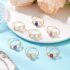 Light Gold 7шт. медная проволока, обернутая драгоценными камнями, ограненными в форме звезды, круглые бусины для женщин, золотой свет, 9 мм, внутренний диаметр: 20 мм