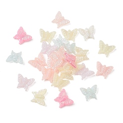 (52) Непрозрачная лаванда Непрозрачные акриловые бусины с УФ-покрытием, бабочка, с покрытием AB цвета, разноцветные, 13.5x16x5 мм, отверстие : 1.6 мм, Около 1550 шт / 500 г