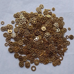 Античное Золото Сплав цинка с открытой спиной ободок кабошоны, передача, для diy уф смолы, изготовление ювелирных изделий из эпоксидной смолы, без кадмия и без свинца, античное золото , 7~18x7~19 x ~ 1~2 мм, около 100 г / мешок