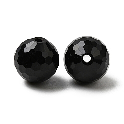 Черный К 9 стекло, имитация Австрийские кристаллические шарики, класс AAA, граненый (128 граней), круглые, чёрные, 10 мм, отверстие : 0.9~1 мм