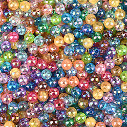 (52) Непрозрачная лаванда Экологичные прозрачные акриловые бусины, круглые, с покрытием AB цвета, разноцветные, 6 мм, отверстие : 1.5 мм, 1000 шт