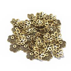 Античное Золото Тибетском стиле сплав шарик крышки, без кадмия, без никеля и без свинца, античное золото , 12.5x12.5x4 мм, отверстие : 1.5 мм